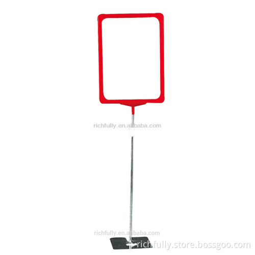 Hot selling supermarket red A4 POP tag display
